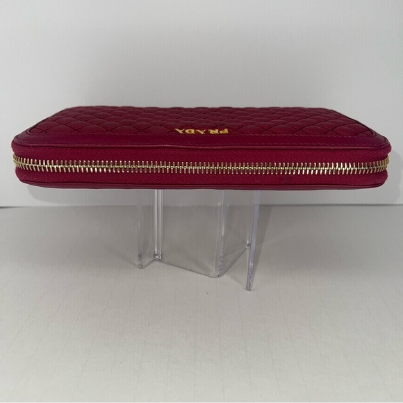 🩷PRADA | Tessuto Nylon Quilted Continental Flap Wallet Ibisco | Beautiful!! 💕 - Picture 5 of 16